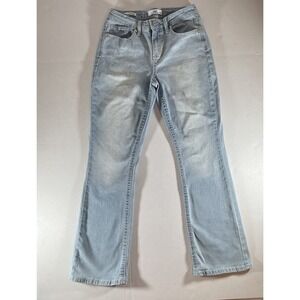 YMI Jeans Women's Size‎ 7 Light Wash Embroidered Back Pocket Denim Jeans
